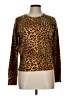 DressBarn 100% Acrylic Animal Print Brown Tan Pullover Sweater Size L - photo 1