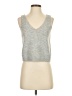 Marled Gray Sleeveless Top Size S - photo 1
