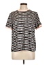 Shein Stripes Silver Short Sleeve T-Shirt Size L - photo 1