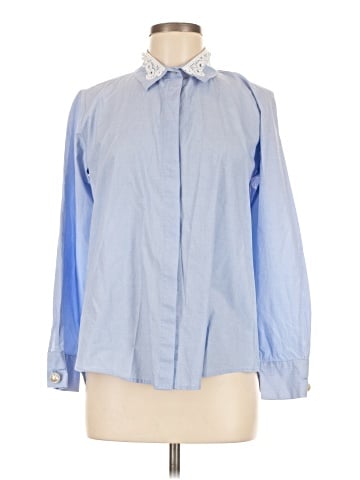 Zara Basic Long Sleeve Button-Down Shirt (view 1)