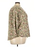 dip Floral Tan 3/4 Sleeve Blouse Size 2X - photo 4