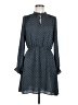 H&M 100% Polyester Polka Dots Blue Casual Dress Size 8 - photo 1