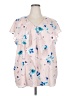 Lane Bryant 100% Polyester Pink Short Sleeve Blouse Size 22 - photo 1