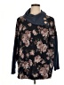 Chris & Carol Floral Blue Pullover Sweater Size XL (estimated) - photo 1