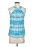 Promod 100% Viscose Blue Sleeveless Blouse Size 8 - photo 2