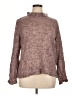 River 100% Acrylic Tweed Brown Turtleneck Sweater Size XL - photo 1