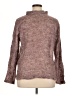 River 100% Acrylic Tweed Brown Turtleneck Sweater Size XL - photo 2