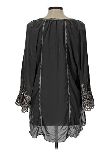 Johnny Was 3/4 Sleeve Silk Top (view 2)