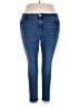 M&S Solid Blue Jeans Size 22R - photo 1