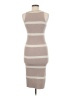 Endless Blu Stripes Tan Casual Dress Size M - photo 2