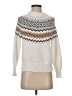 Ann Taylor Chevron-herringbone White Turtleneck Sweater Size XS - photo 1