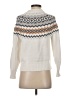 Ann Taylor Chevron-herringbone White Turtleneck Sweater Size XS - photo 2