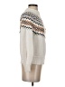 Ann Taylor Chevron-herringbone White Turtleneck Sweater Size XS - photo 4