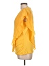AB Studio Yellow Short Sleeve Blouse Size L - photo 5