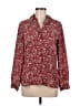 Elementz 100% Polyester Floral Burgundy button down Size M - photo 1
