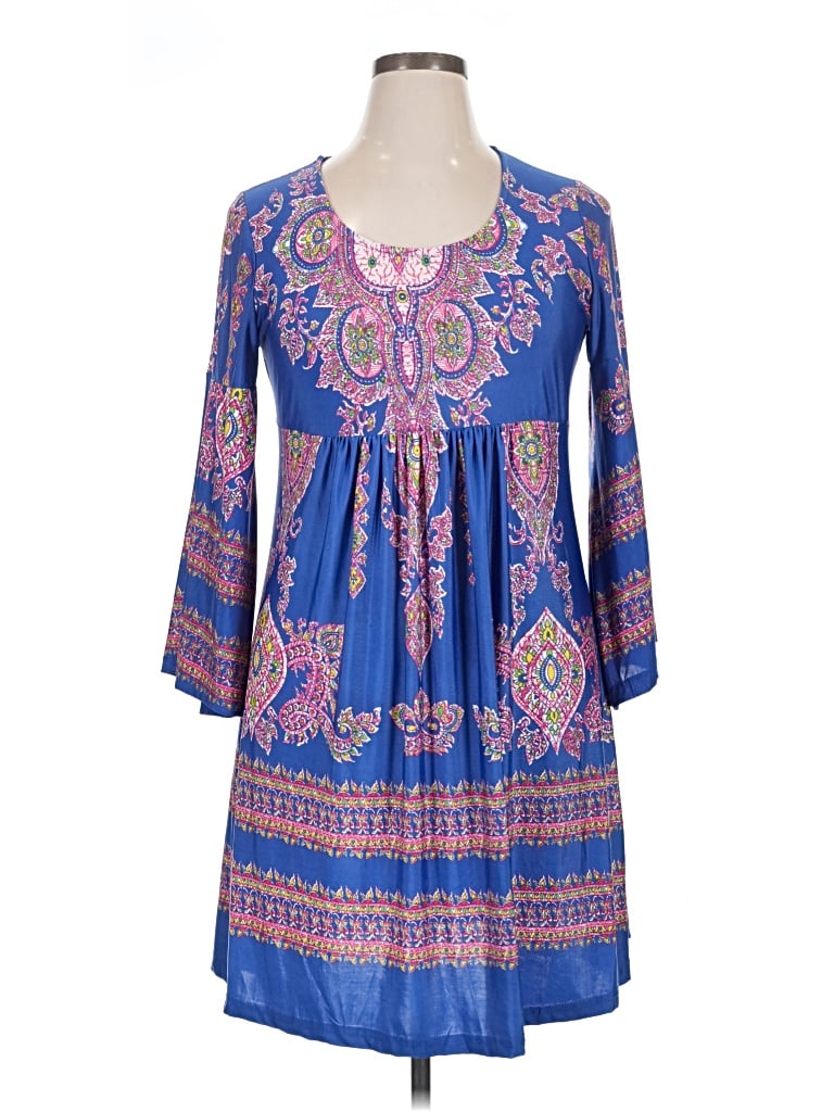 Pre-owned Reborn Casual Dress In Blue