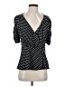 Express Polka Dots Black Short Sleeve Blouse Size S - photo 1