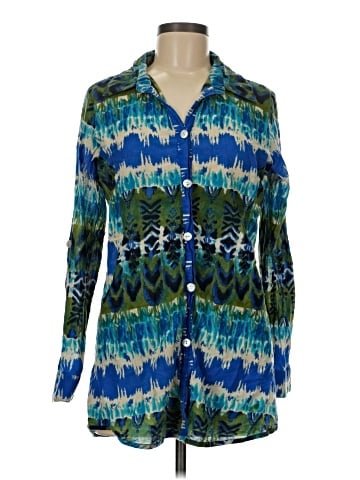 Bleu Bayou Long Sleeve Blouse (view 1)