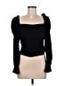 Astr 100% Polyester Black Long Sleeve Top Size M - photo 1
