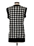 Shein 100% Acrylic Houndstooth Black Sweater Vest Size 4 - photo 2
