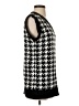 Shein 100% Acrylic Houndstooth Black Sweater Vest Size 4 - photo 4
