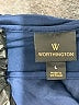 Worthington 100% Polyester Blue Short Sleeve Blouse Size L - photo 7