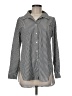 Calvin Klein Stripes Gray Long Sleeve Button-Down Shirt Size M - photo 1