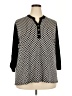 Diana Belle Black Long Sleeve Henley Size 3X - photo 1