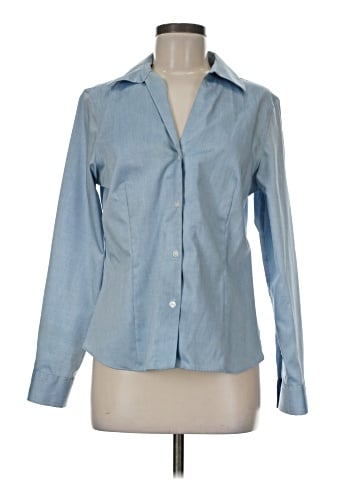 Jones New York Signature Long Sleeve Button-Down Shirt (view 1)