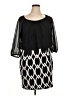 En Focus Graphic Black Cocktail Dress Size 16 - photo 1