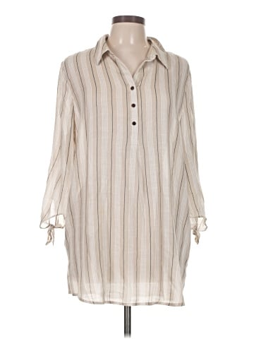 Como Black 3/4 Sleeve Button-Down Shirt (view 1)