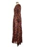 Unbranded 100% Polyester Print Brown Casual Dress Size 10 - photo 5