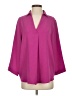 DONNI Solid Pink 3/4 Sleeve Blouse Size S - photo 1