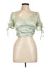 Forever 21 100% Polyester Green 3/4 Sleeve Blouse Size L - photo 1