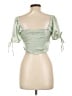 Forever 21 100% Polyester Green 3/4 Sleeve Blouse Size L - photo 2