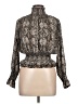 J for Justify 100% Polyester Animal Print Brown Long Sleeve Blouse Size L - photo 1