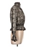 J for Justify 100% Polyester Animal Print Brown Long Sleeve Blouse Size L - photo 4