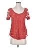 Deletta 100% Nylon Red Short Sleeve Top Size S - photo 1