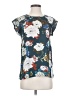 DR2 100% Polyester Floral Blue Short Sleeve Blouse Size XS - photo 1