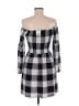 J for Justify Checkered-gingham Gray Casual Dress Size M - photo 2