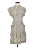 Lie 100% Rayon Checkered-gingham Ivory Casual Dress Size 0 - photo 1
