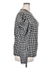Shein Curve Houndstooth Silver Long Sleeve Blouse Size 20 Plus (4) - photo 4