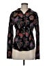 Equipment 100% Viscose Floral Black Long Sleeve Blouse Size 6 - photo 1