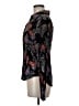 Equipment 100% Viscose Floral Black Long Sleeve Blouse Size 6 - photo 5