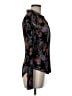 Equipment 100% Viscose Floral Black Long Sleeve Blouse Size 6 - photo 4