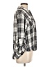 Sam Edelman 100% Rayon Plaid Gray 3/4 Sleeve Button-Down Shirt Size L - photo 4
