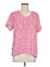 Michelle McDowell 100% Polyester Red Short Sleeve Blouse Size M - photo 1