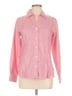 Foxcroft Checkered-gingham Pink Long Sleeve Blouse Size 6 - photo 1