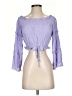 Style Rack 100% Rayon Purple 3/4 Sleeve Blouse Size S - photo 1