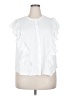 A New Day 100% Polyester White Short Sleeve Blouse Size XXL - photo 1